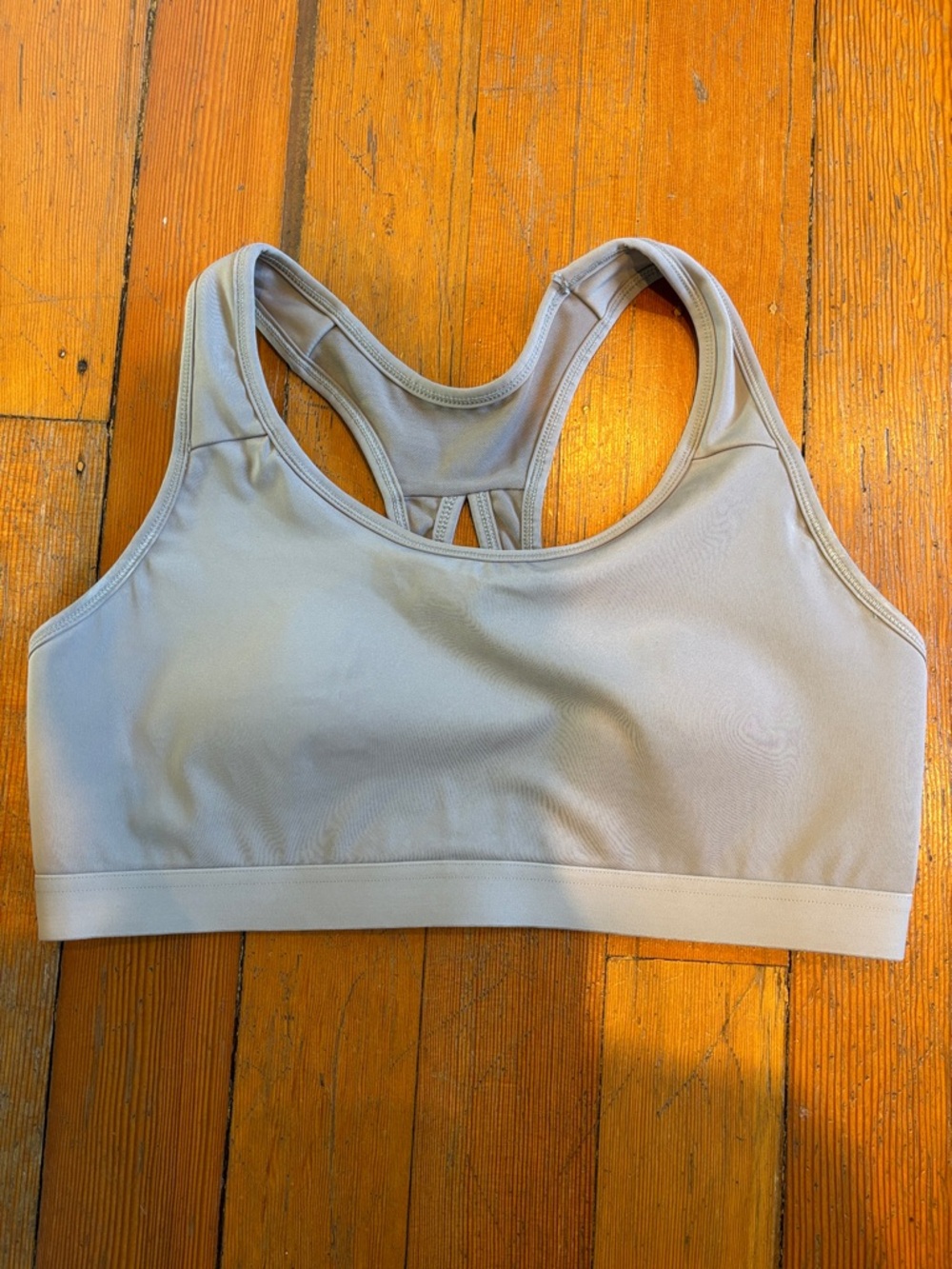Avia Light Gray Racerback Sports Bra